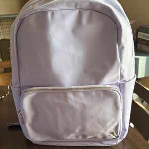 Lavender Backpack with Silver Accents